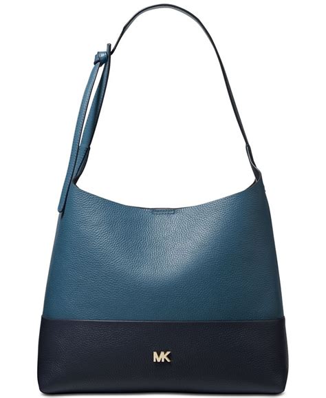 michael michael kors junie bicolor pebble leather hobo|MICHAEL Michael Kors Junie Bicolor Pebble Leather Hobo .